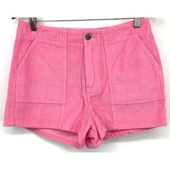 Roxy Pants - Roxy Women Corduroy Mom Short Pink Size 29 Pockets Zipper Button Vintage NWT New